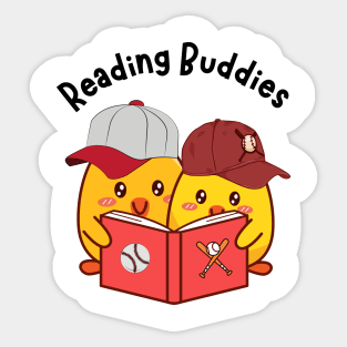 Reading buddies Baseball Chicks Sticker